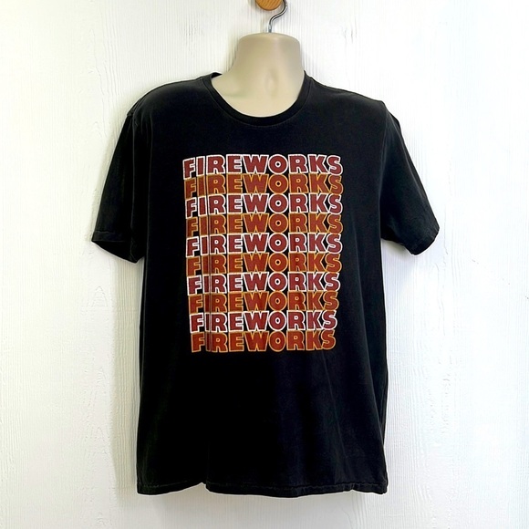 Lucky Brand - Washed & Worn Fireworks Certified Pyro Tech Gray T Shirt Size L - Picture 1 of 9